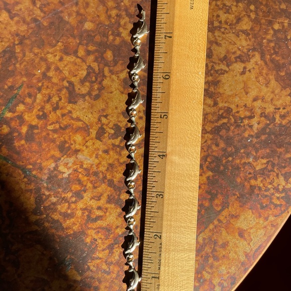 14k Italian gold dolphin bracelet - Picture 6 of 6